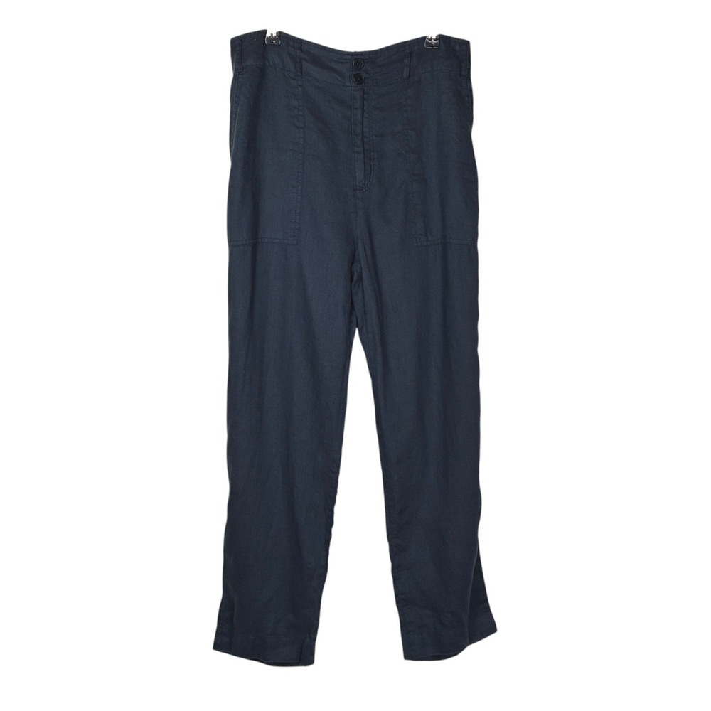 Lauren Ralph Lauren Womens Linen Straight Leg Pant Size 8 Classic Coastal
